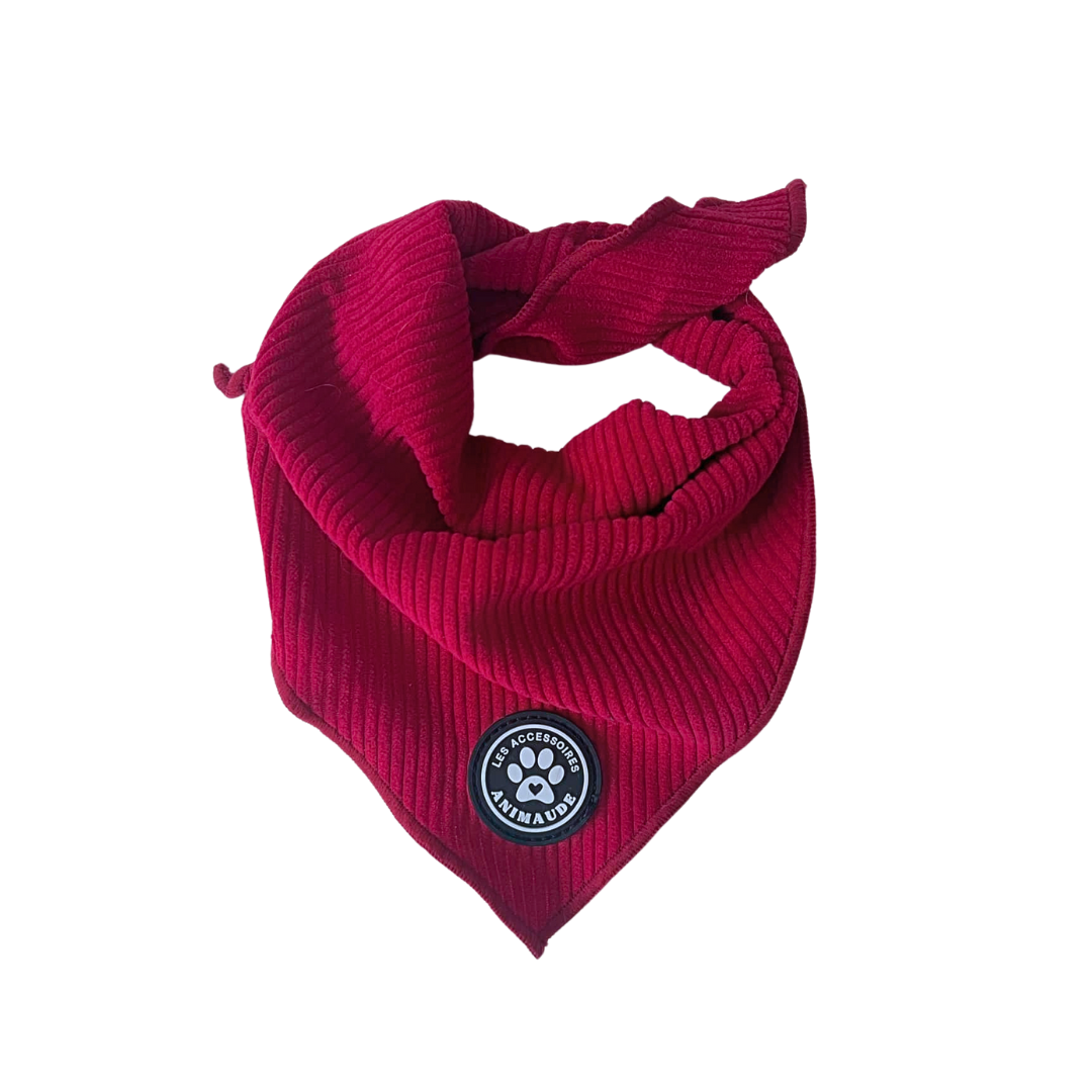 Magenta corduroy scarf