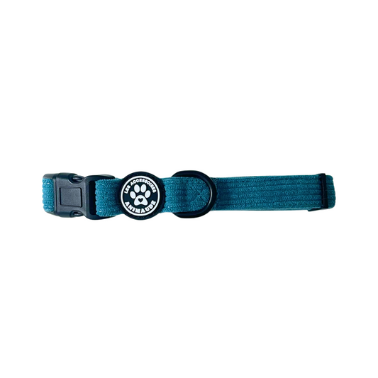 Cyan Corduroy Necklace