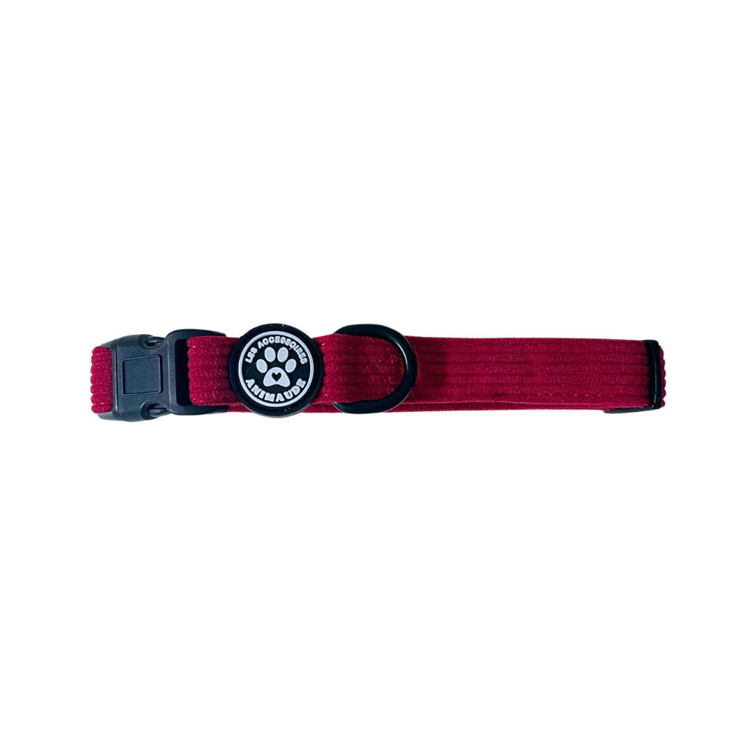Magenta Corduroy Necklace