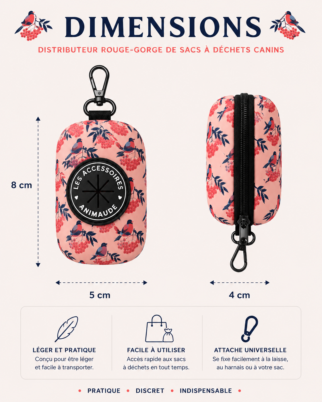 Distributeur Rouge-Gorge de sacs à déchets canins