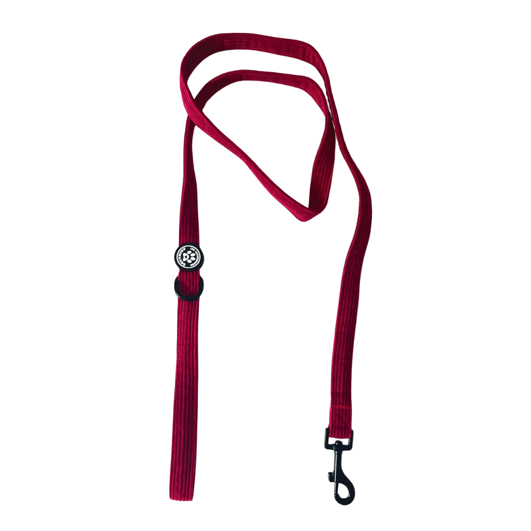 Magenta corduroy leash